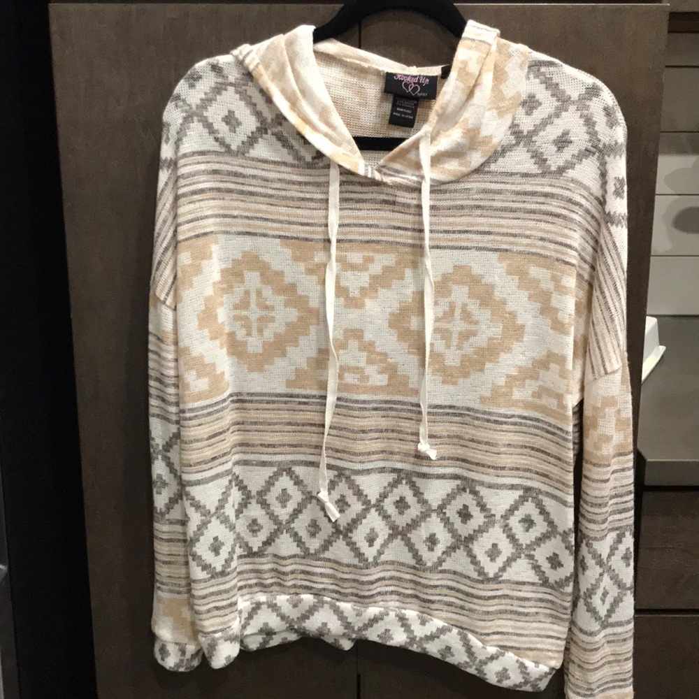Aztec hooded sweater